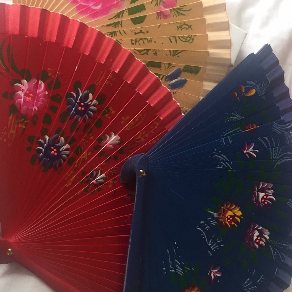 Folding Fan made out of  wood materials